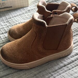 UGG Kids Tan Suede Ankle Boots